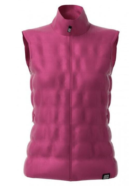 Scurtă Jachetă de femei Fără mâneci Puffer Waterproof Roz