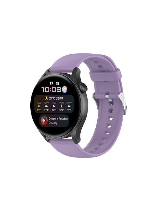 Huawei Watch 4 Watch 4 Pro Unifarbene Silikon Edelstahl Uhrenarmband Hellviolett
