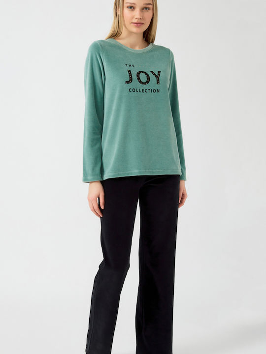 Minerva Winter Women's Pyjama Set Green Haze Joy