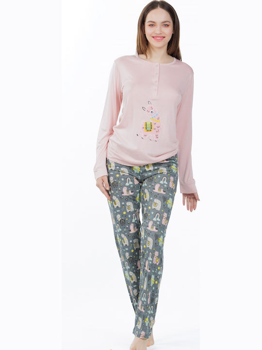 MEI Winter Damen Pyjama-Set