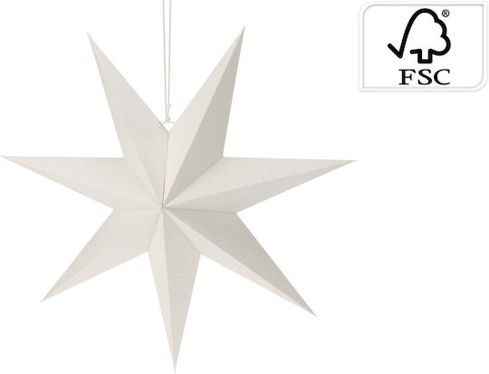 JK Home Decoration Χριστουγεννιάτικο Αστέρι Χάρτινο Λευκό