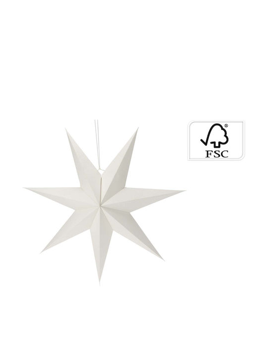 JK Home Decoration Χριστουγεννιάτικο Αστέρι Χάρτινο Λευκό