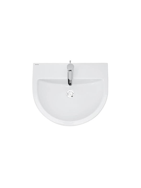 Sanindusa Επικαθήμενος Νιπτήρας Πορσελάνης 56x46.5x56cm