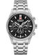 Swiss Alpine Military by Grovana Ανδρικό Ρολόι 43mm Χρονογράφος Μπαταρίας με Ασημί Μεταλλικό Μπρασελέ