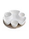 Brandani Porcelain Dessert Divided Serving Tray White Ø22cm 53375