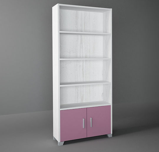 Bücherregal Boden Weiß 75x30x180cm