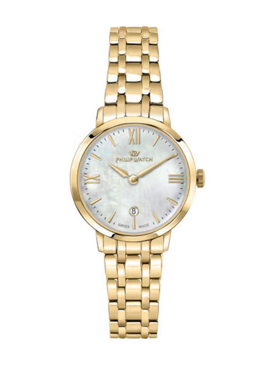 Philip Watch Women's Watch Battery with Gold Stainless Steel Bracelet