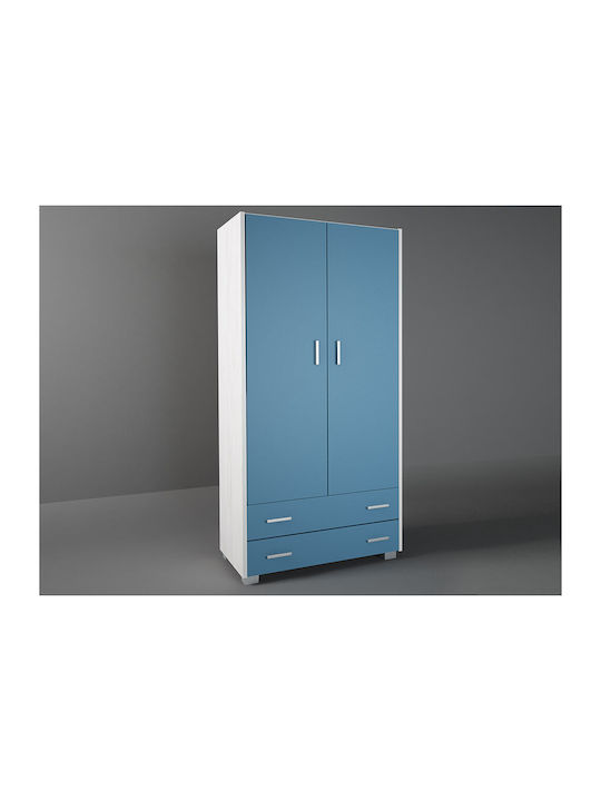 Двойна врата Нтoулάпа с 2 Чекмеджета Синя 85x50x180см
