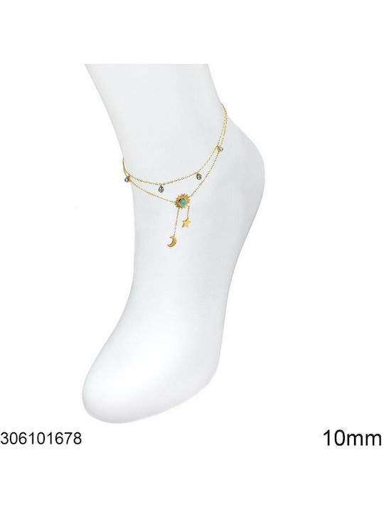 Vergoldete Fußarmband aus Stahl