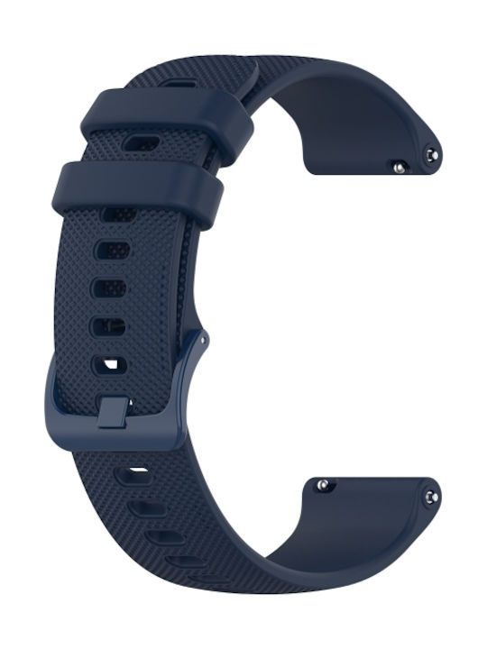 Силиконова каишка с ромбоиден десен за Amazfit Stratos 2s/3 в полунощно синьо
