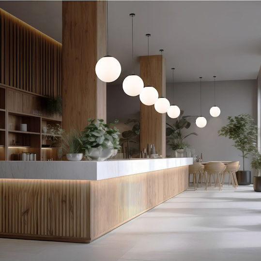 TK Lighting Pendant Light White with Socket E27