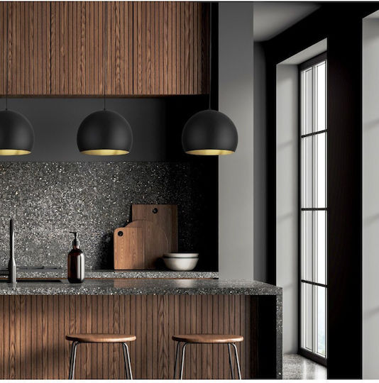 TK Lighting Κρεμαστό Φωτιστικό Μαύρο με Ντουί E27 27x27εκ.
