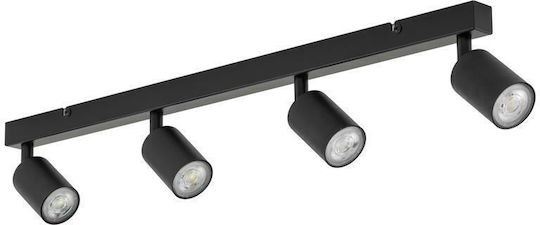 TK Lighting Σποτ με 10 Φώτα και με Ντουί GU10 σε Μαύρο Χρώμα