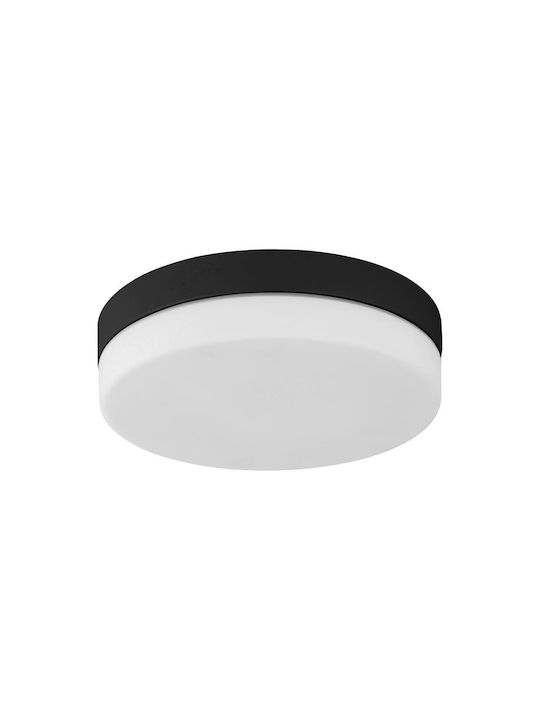 TK Lighting Πλαφονιέρα Οροφής Μπάνιου Μαύρη με Ντουί E27