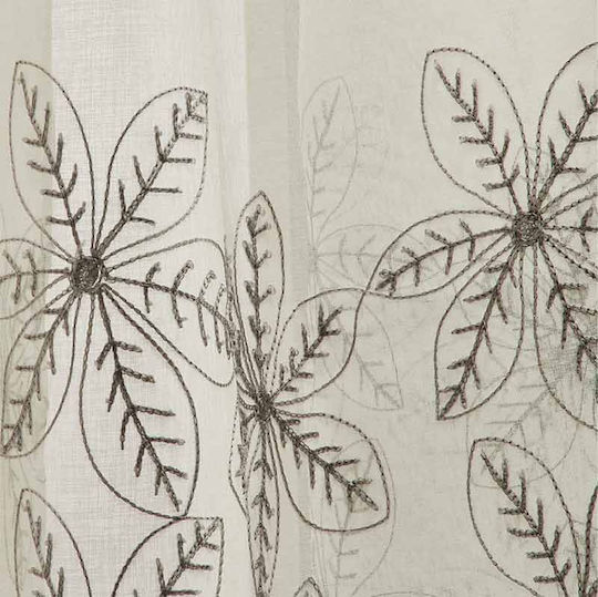 Whitegg Curtain with Grommet K0164 Gray 270x280cm