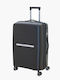 Bartuggi Cabin Hard Travel Suitcase Black with 4 Wheels Height 56cm