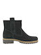 Leder Stiefeletten Damen Schwarz