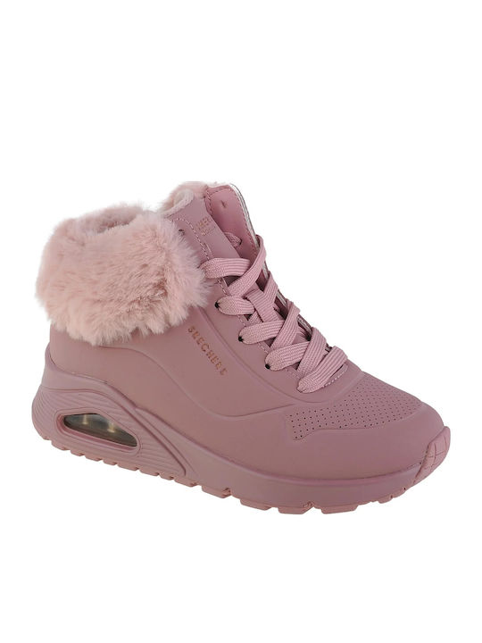 Uno Fall Air Lederne Kinderstiefeletten Rosa