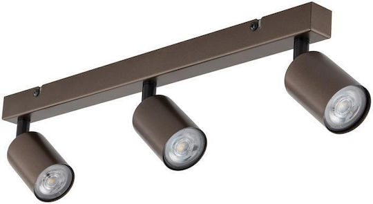 TK Lighting Dreifach Spot mit Fassung GU10 in Braun Farbe
