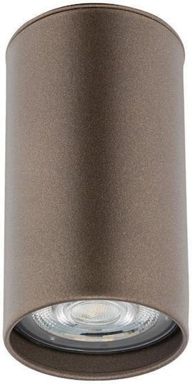 TK Lighting Μονό Σποτ με Ντουί GU10 σε Καφέ Χρώμα