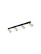 TK Lighting Σποτ με 4 Φώτα και με Ντουί GU10 σε Μαύρο Χρώμα