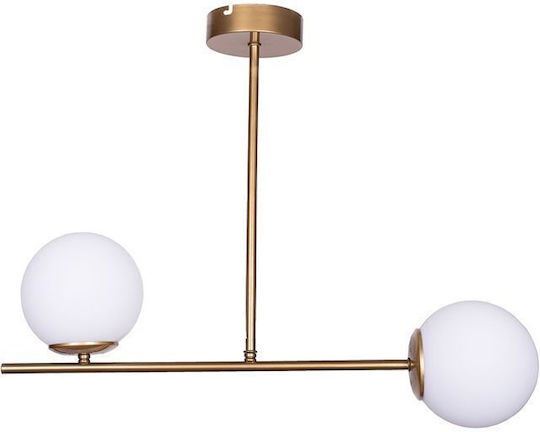 Pakketo Opedro Κρεμαστό Φωτιστικό Χρυσό με Ντουί E27 60x30x40εκ.