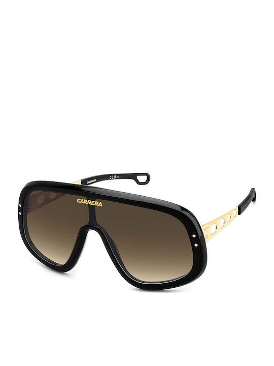 Carrera Unisex Sunglasses With Black Horn-Rimmed Frame And Grey Gradient Lens Flaglab 17 2M2/86