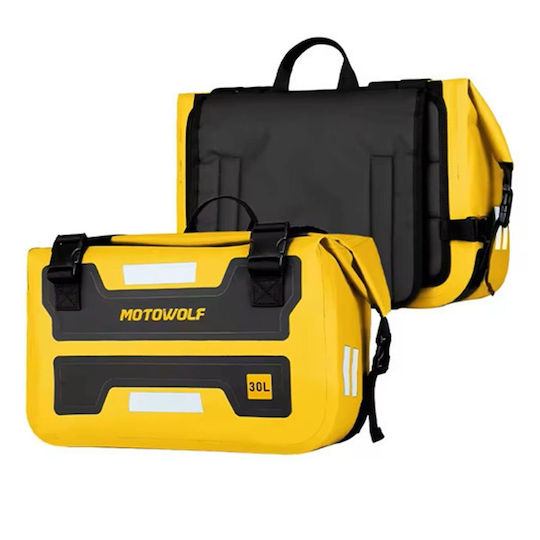 Motowolf Mdl0720 Motorcycle Saddle Bags Set 30L in Yellow Color