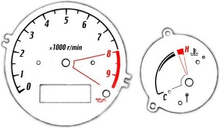 Weiße Instrumententafel Zifferblätter Yamaha TDM 900 2004-2011 Wegfahrsperre