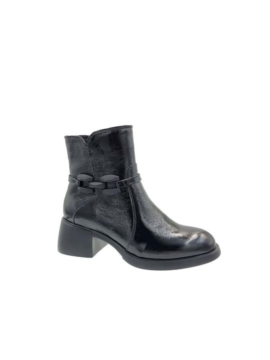 Softies Leder Stiefeletten Damen Schwarz