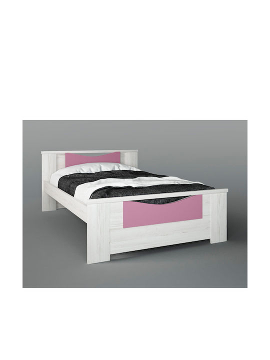Kids Bed Classic Semi Double White for Mattress 110x190cm