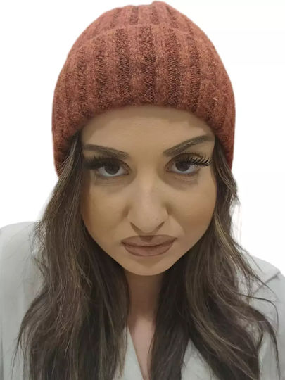 Beanie Frauen Beanie Gestrickt in Braun Farbe