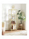 Bookcase Gold 40x30x124cm