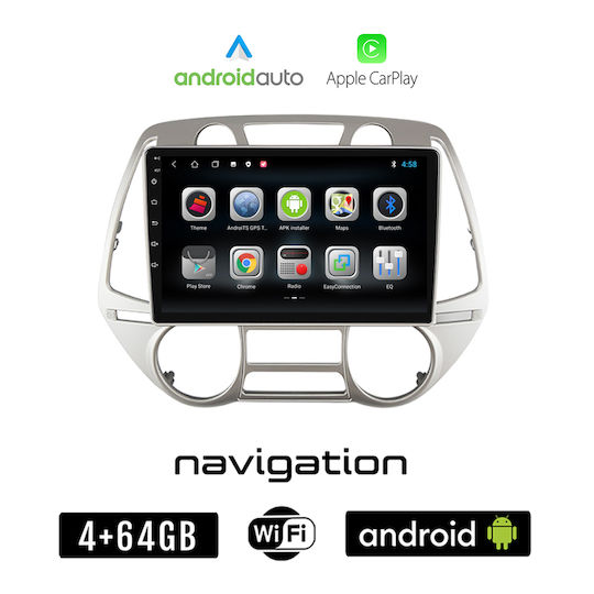 Booma Car Audio System for Hyundai i20 2008 2013 (Bluetooth/USB/WiFi/GPS/Apple-Carplay/Android-Auto) with Touch Screen 9"