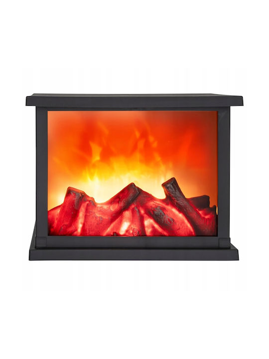 Decorative Lamp Fireplace LED Battery Black