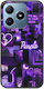 Estetic Violet Realme C63 Negru TPU Negru Siliconic