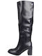 Synthetic Leather High Heel Women's Boots Black