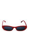 AV Sunglasses Raya Damen Sonnenbrille mit Rot Kunststoff Gestell und Gray Linse