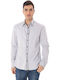 Long-sleeved Cotton Shirt Light Blue