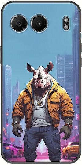 Street Animals Rhinoceros Oneplus Nord 4 5g Black TPU Black Silicone