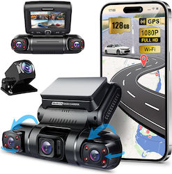 4-Kanal-Dashboard-Kamera Pruveeo D90 FHD WLAN Nachtsicht 150° 3" LCD-Bildschirm GPS Spezielle App G-Sensor Parküberwachung 4-Kanal-Dashboard-Kamera Pruveeo D90 FHD WLAN Nachtsicht 150° 3" LCD-Bildschirm GPS Spezielle App G-Sensor Parküberwachung