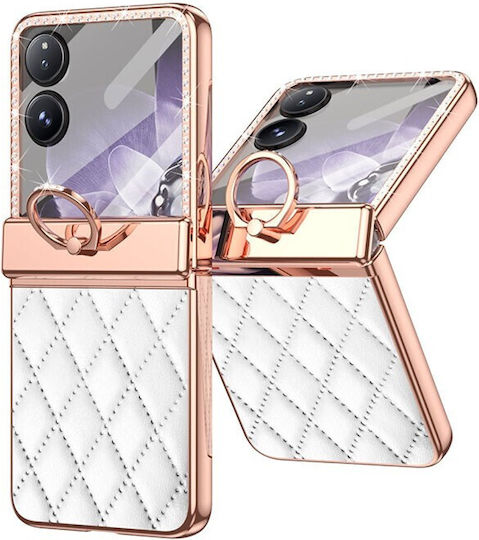 Rhombus Strass Book Πλαστικό Λευκό (Xiaomi Mix Flip)