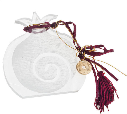 Parisis Tabletop Lucky Charm Pomegranate Transparent made of Plexiglass 11x12cm 1pcs