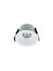 Aca Round Metallic Recessed Spot with Integrated LED and Cool White Light White 10.7x10.7cm. 1pcs