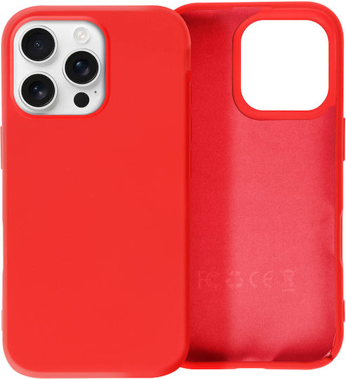 Carcasă Avizar iPhone 16 Pro Max Semi-rigidă Soft-touch Anti-amprentă Roșie