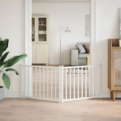 vidaXL Wooden Dog Divider with 2 Panels 80x60cm...