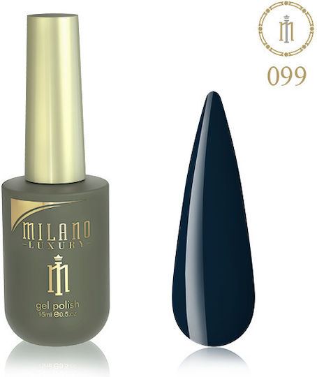 Milano Cosmetic Semi-Permanent Nail Polish Black 099 10ml 1pcs