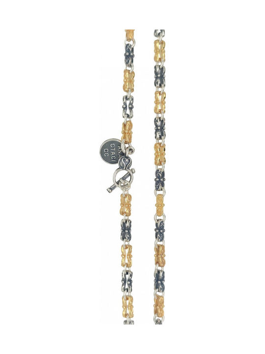 Silver Chain Neck Gold-plated Thin Thickness 3.5mm and Length 50cm