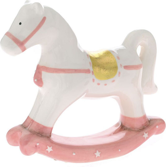Iliadis Weihnachtliche Keramisch Figur Pferd Weiß Höhe 15cm