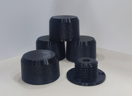 3D Art Shop Picior Plastic Pentru Mobilă Cu Reglaj 6x6x4cm Negru